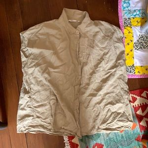 Uniqlo linen blend blouse
